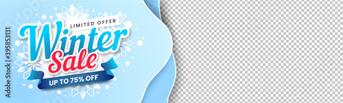 Winter Sale with Empty Space Banner