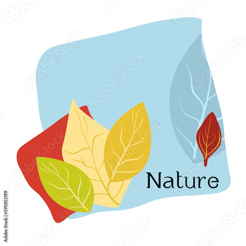 Nature leaf - freehand drawing simple vector illustration. available to edit by layers artwork.