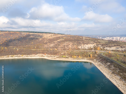 Aerial view of Ogosta Reservoir, Bulgaria © Stoyan Haytov