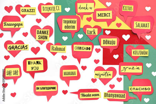 Fotografi Thank You in many languages