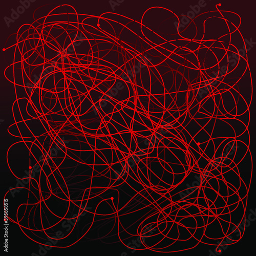 Abstract background with red line wave graphic vector