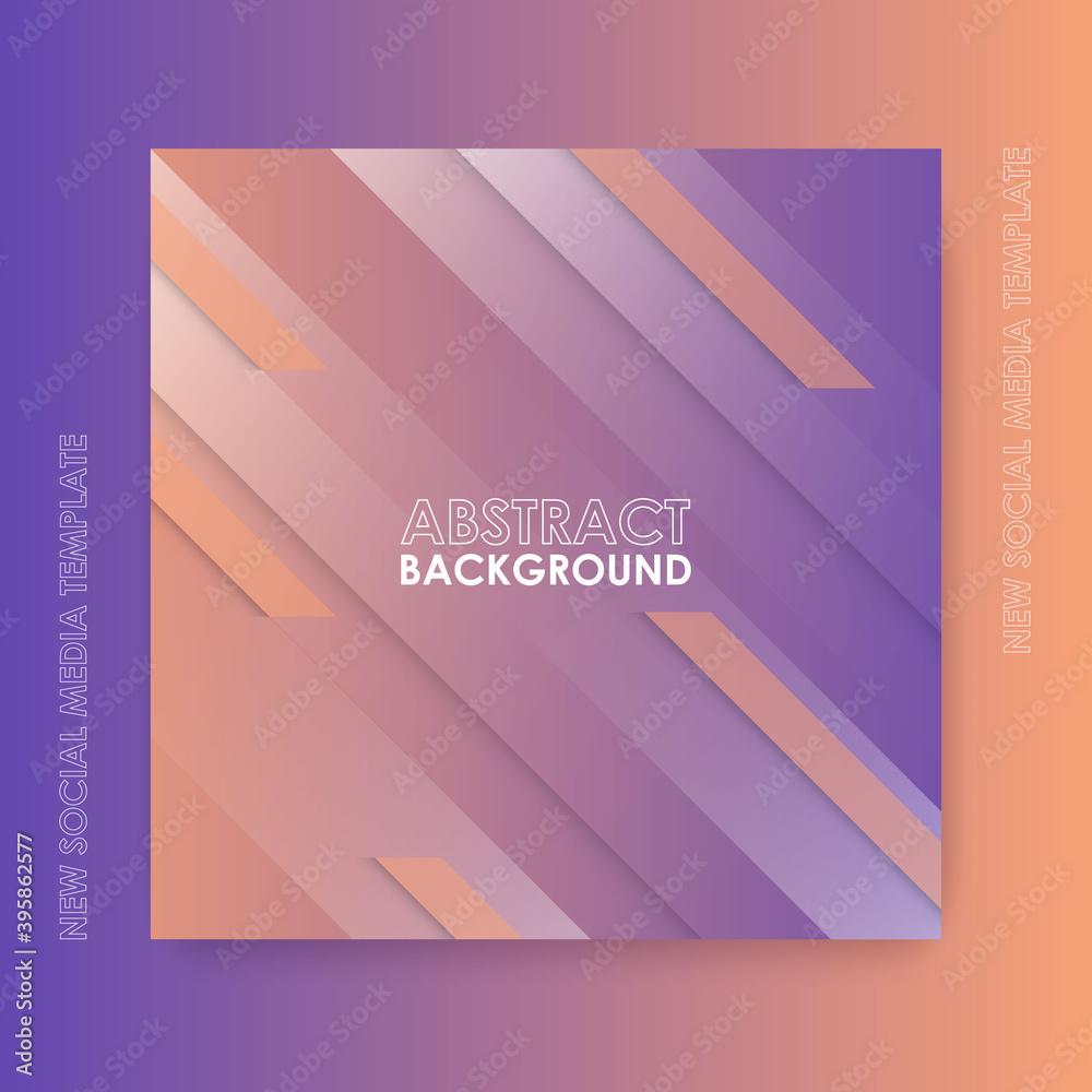 Fototapeta premium new social media template. Gradient geometric abstract design