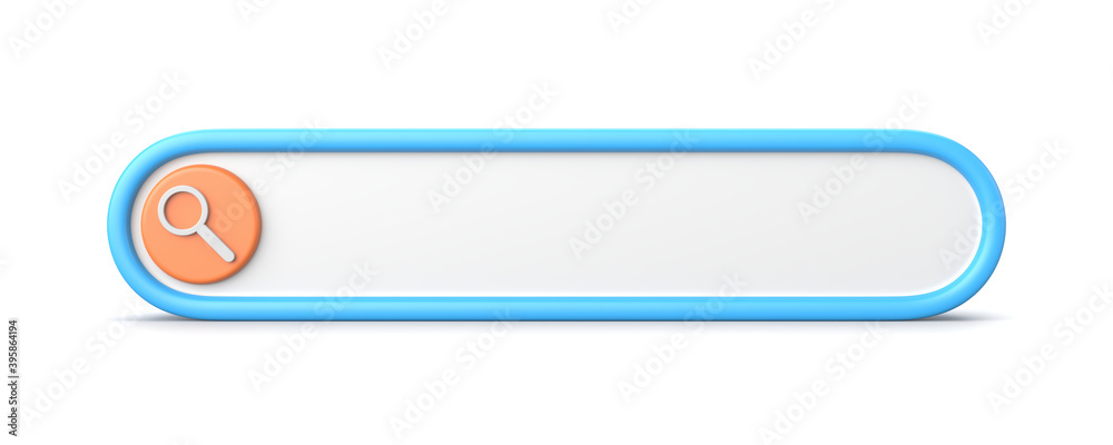3D Search Bar on White