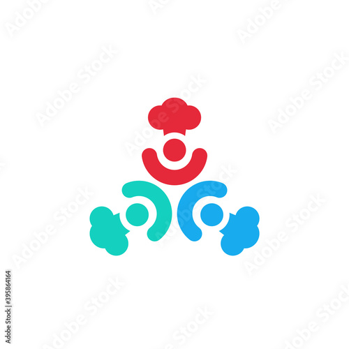 United chef community club logo icon symbol vector template