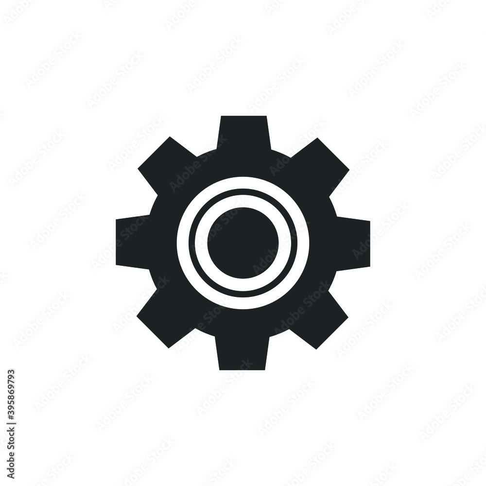 Gear Logo Template vector icon. Abstract Gear sign on white background.