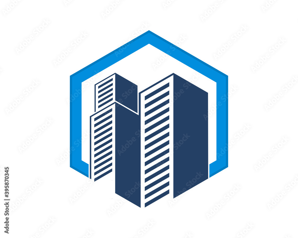 Real estate with hexagon shape Real estate with hexagon shape