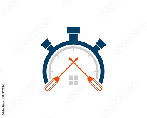 Repair stopwatch house with cross screwdriver