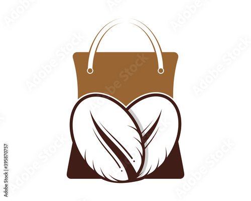 Coffee beans in the shopping bag