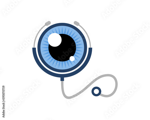 Stethoscope with clean eye in the middle