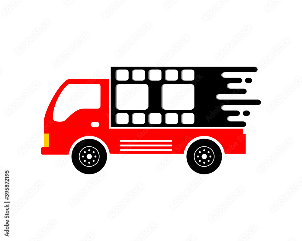 Truck delivery with reel movie Truck delivery with reel movie