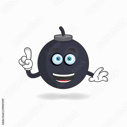 Boom mascot character with smile expression. vector illustration