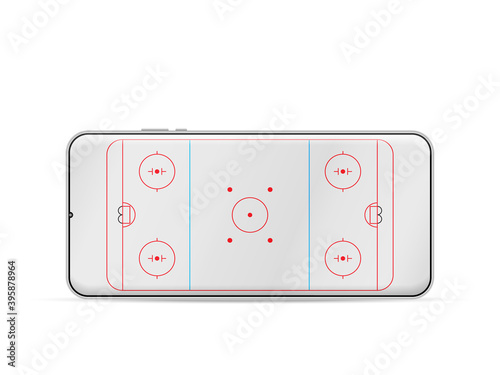 Smartphone hockey rink