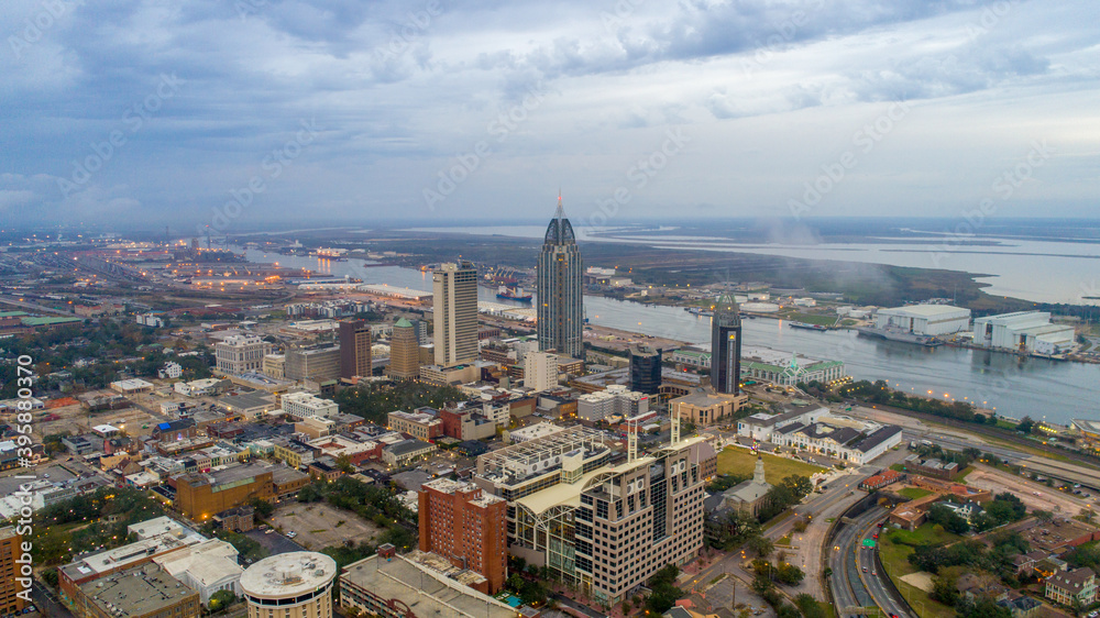 Obraz premium city aerial view