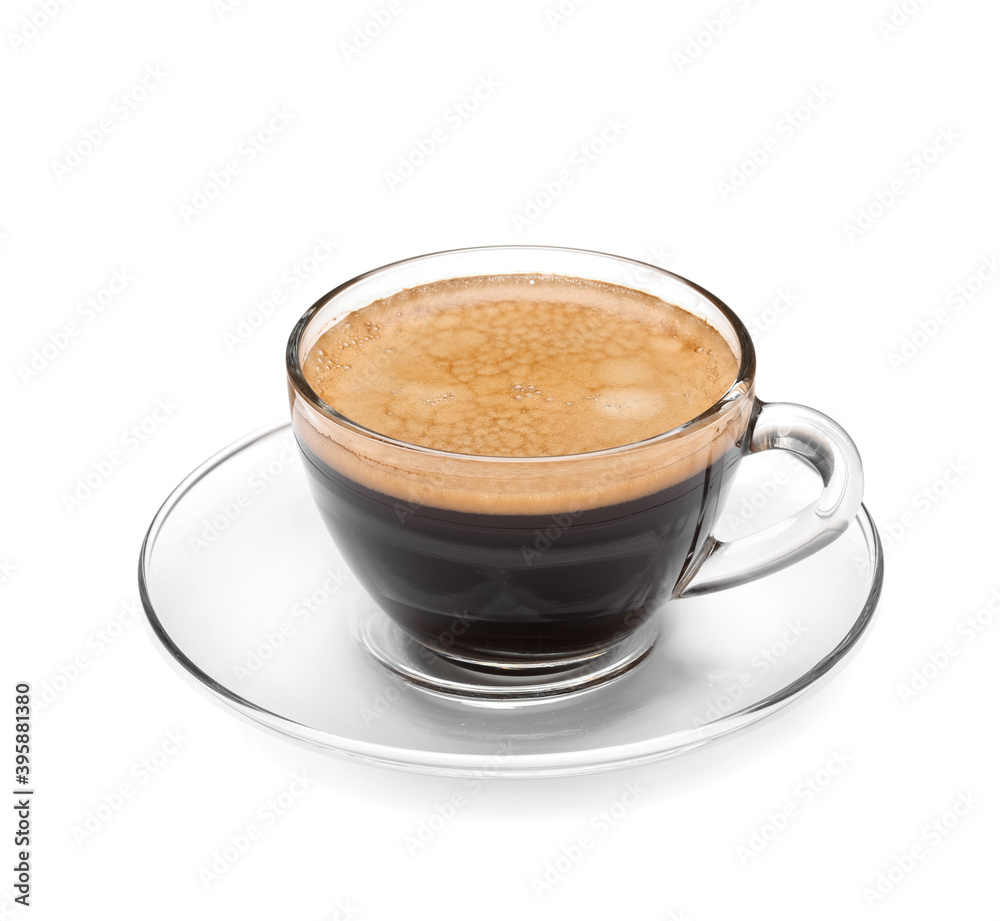 Cup of hot espresso on white background Cup of hot espresso on white background