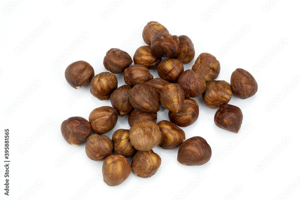 hazelnuts isolated on white background hazelnuts isolated on white background