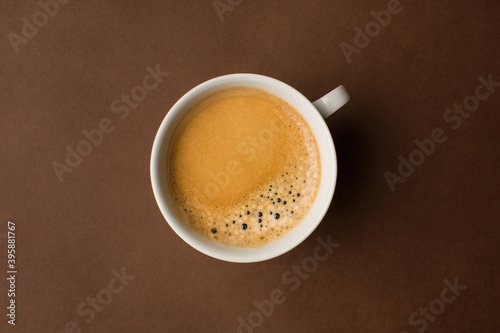 Black coffee in mug 