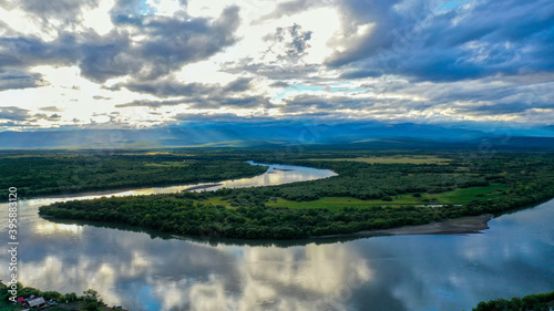 Fototapeta Naklejka Na Ścianę i Meble -  Kamchatka river in kozirevsk