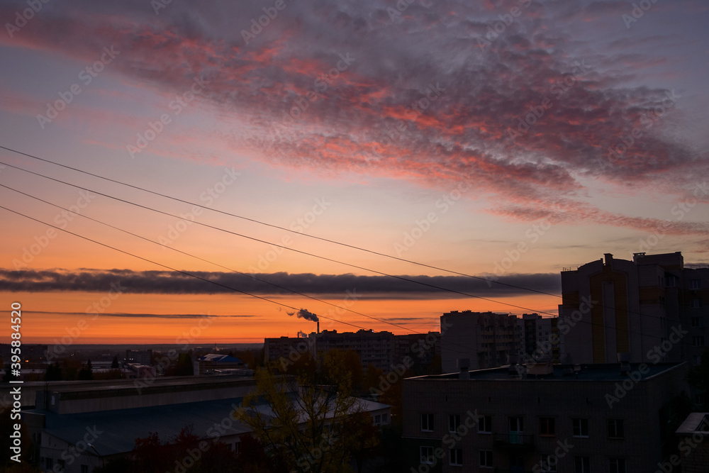 Fototapeta premium Morning sky over the city