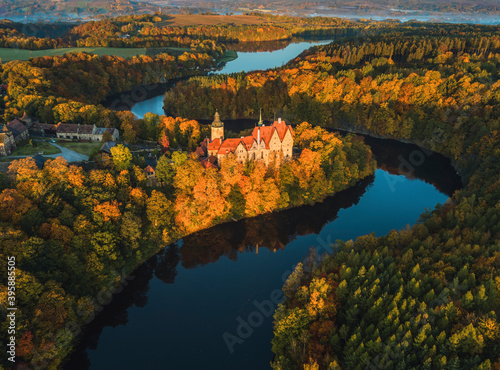 Czocha Castle in fall colors