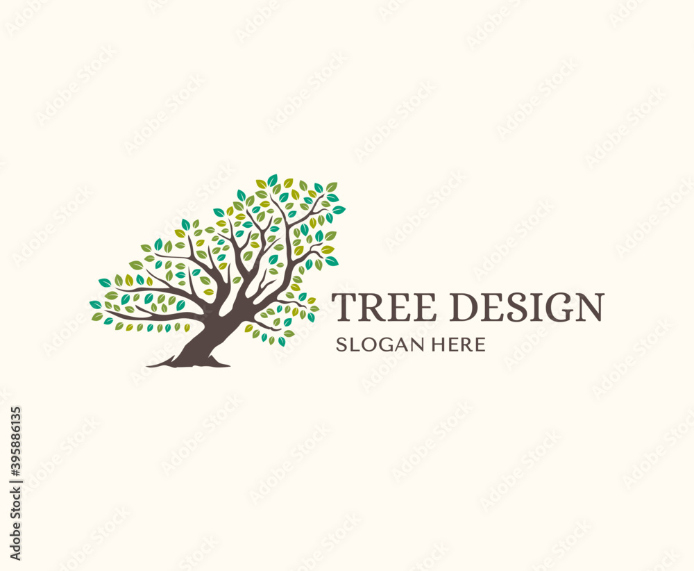 Obraz premium best tree logo concept, perfect for company logo or branding. 
