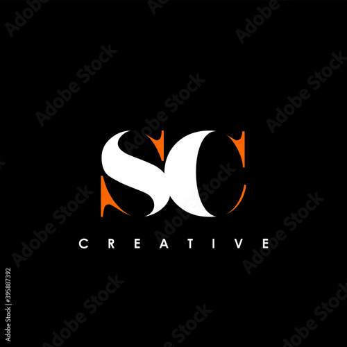 SC Letter Initial Logo Design Template Vector Illustration