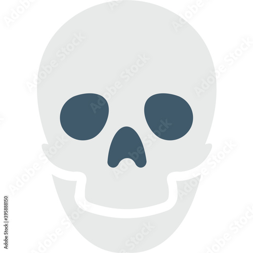  Skull Flat Vector Icon 