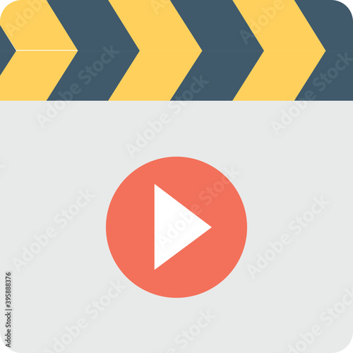 Free Download 
Clapper Flat Vector Icon
 - GFXLoad
