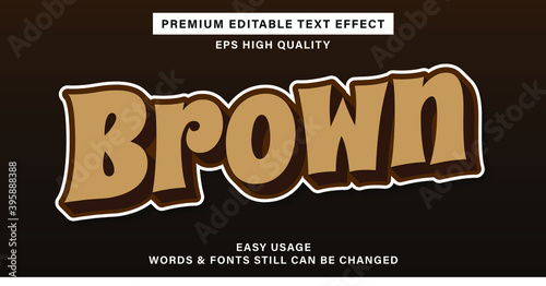 brown editable text effect