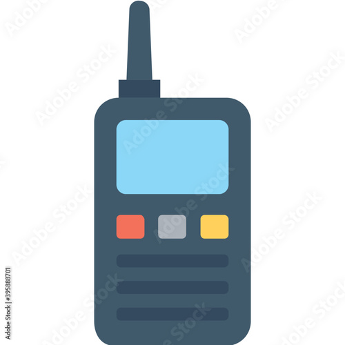 
walkie talkie Flat Vector Icon 
