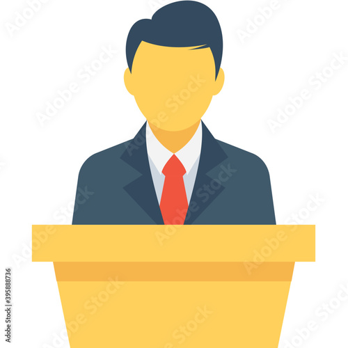 
Speech Flat Vector Icon
