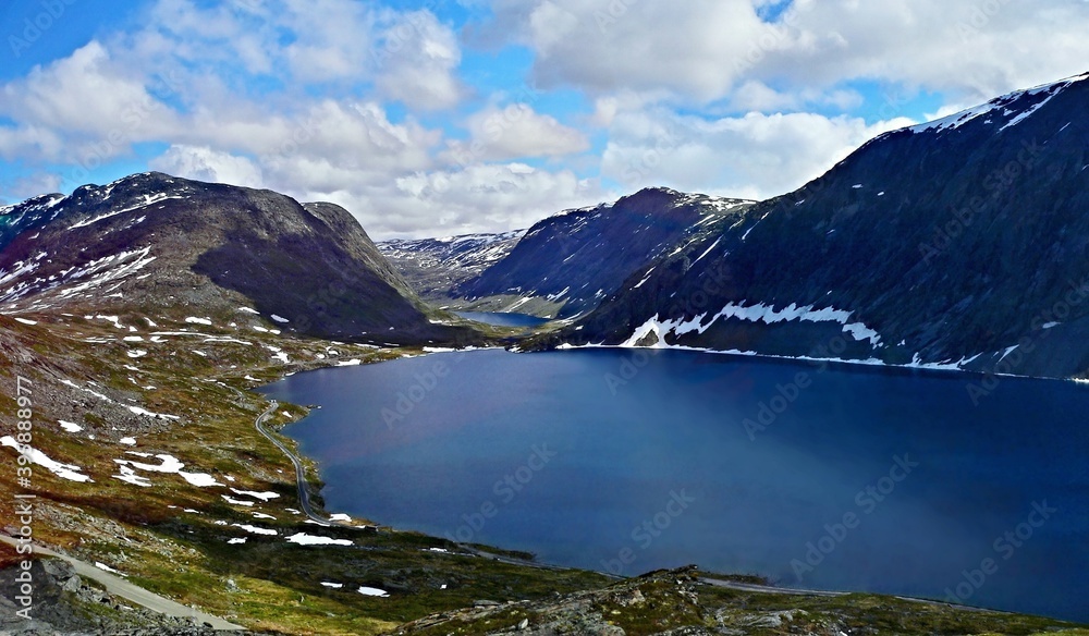 Norway-view on the lake Djupvatnet and its surroundngs