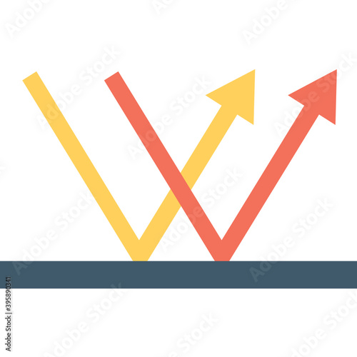 
Reflection Flat Vector Icon
