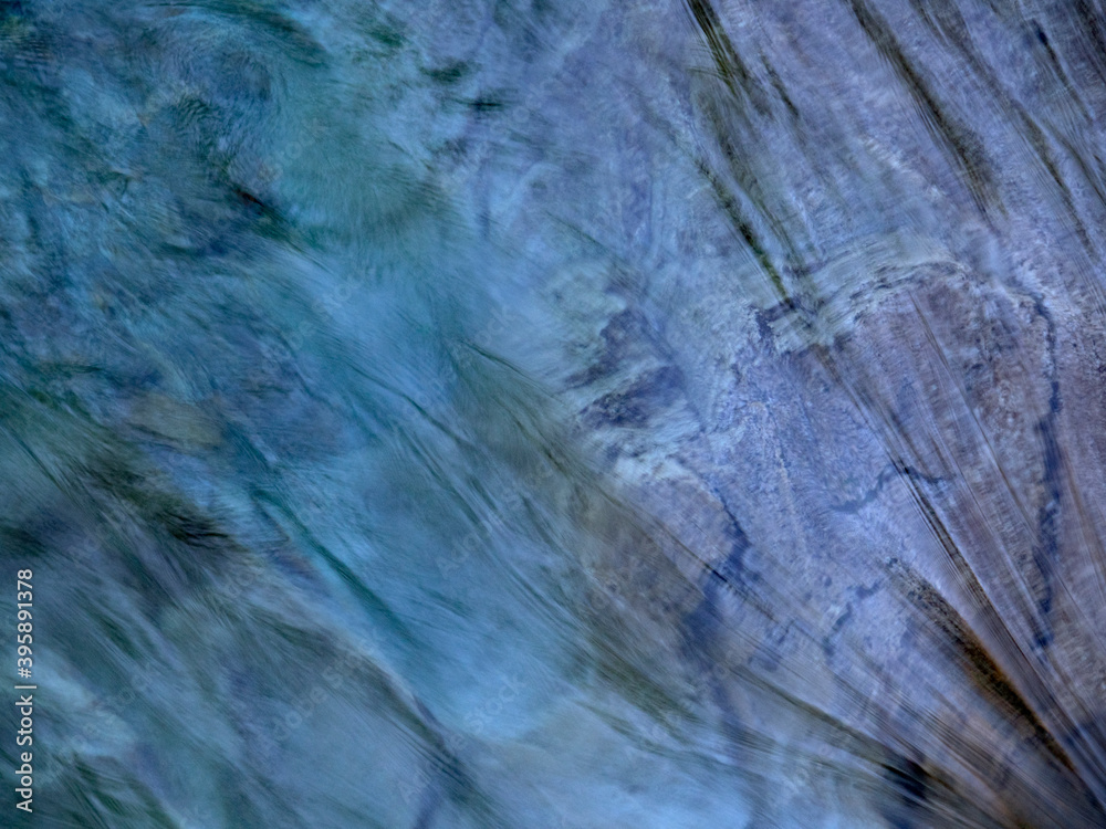 the running clear water from above
