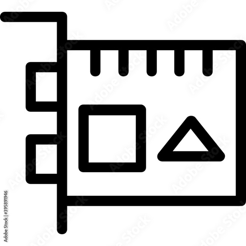  Lan Card Vector Icon 