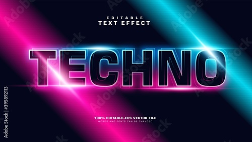 Modern Gradient Techno Text Effect