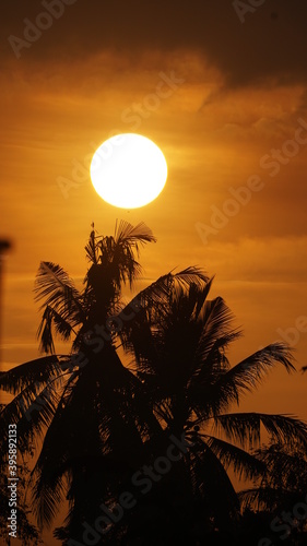 sunset on the beach