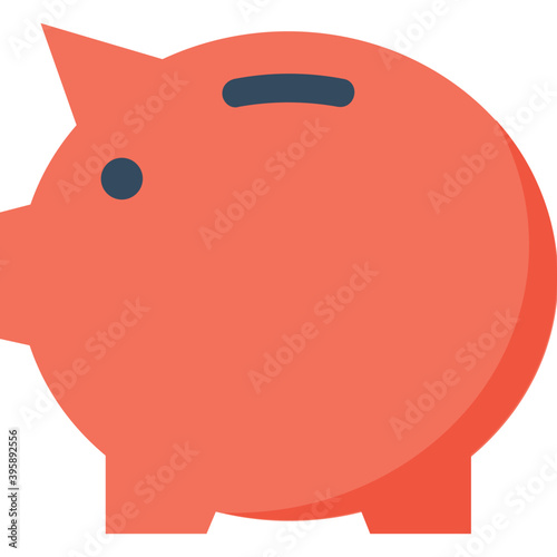 
Piggy Bank Flat vector Icon
