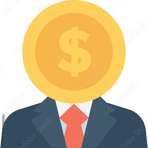  Businessman Flat Vector Icon 