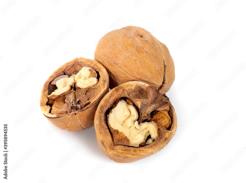 Walnuts an isolated on white background Walnuts an isolated on white background