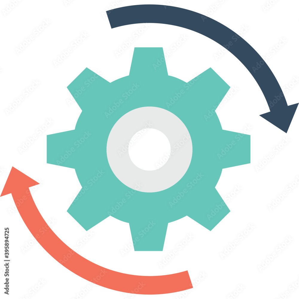 
Cogs Flat vector Icon
