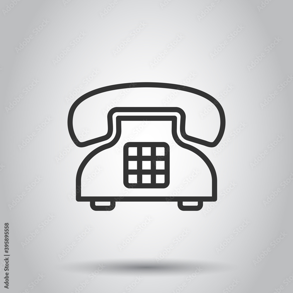 Mobile phone icon in flat style. Telephone talk vector illustration on white isolated background. Hotline contact business concept. Mobile phone icon in flat style. Telephone talk vector illustration on white isolated background. Hotline contact business concept.