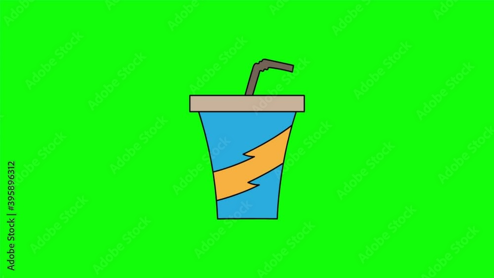 soft drink green screen animation. chroma key motion graphics soft drink green screen animation. chroma key motion graphics