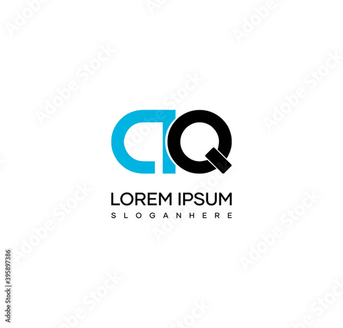 Letter AQ alphabet logo design vector. The initials of the letter A and Q logo design in a minimal style are suitable for an abbreviated name logo.