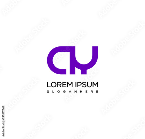 Letter AY alphabet logo design vector. The initials of the letter A and Y logo design in a minimal style are suitable for an abbreviated name logo.