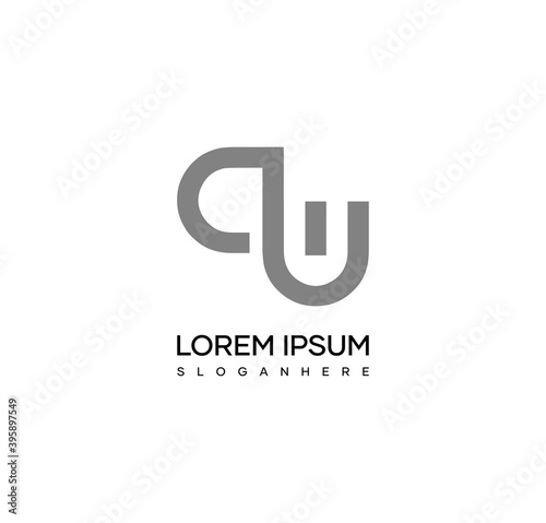 Letter AW alphabet logo design vector. The initials of the letter A and W logo design in a minimal style are suitable for an abbreviated name logo.
