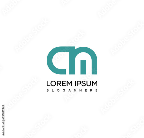 Letter AM alphabet logo design vector. The initials of the letter A and M logo design in a minimal style are suitable for an abbreviated name logo.
