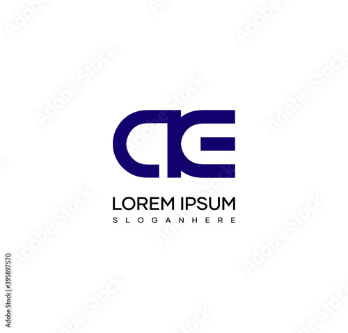 Letter AE alphabet logo design vector. The initials of the letter A and E logo design in a minimal style are suitable for an abbreviated name logo.