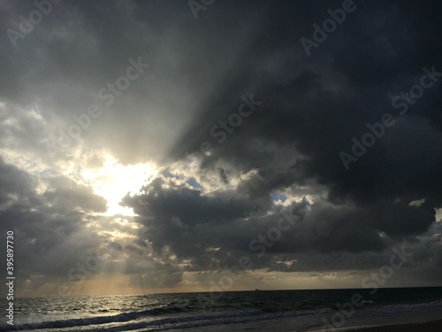 clouds over the sea