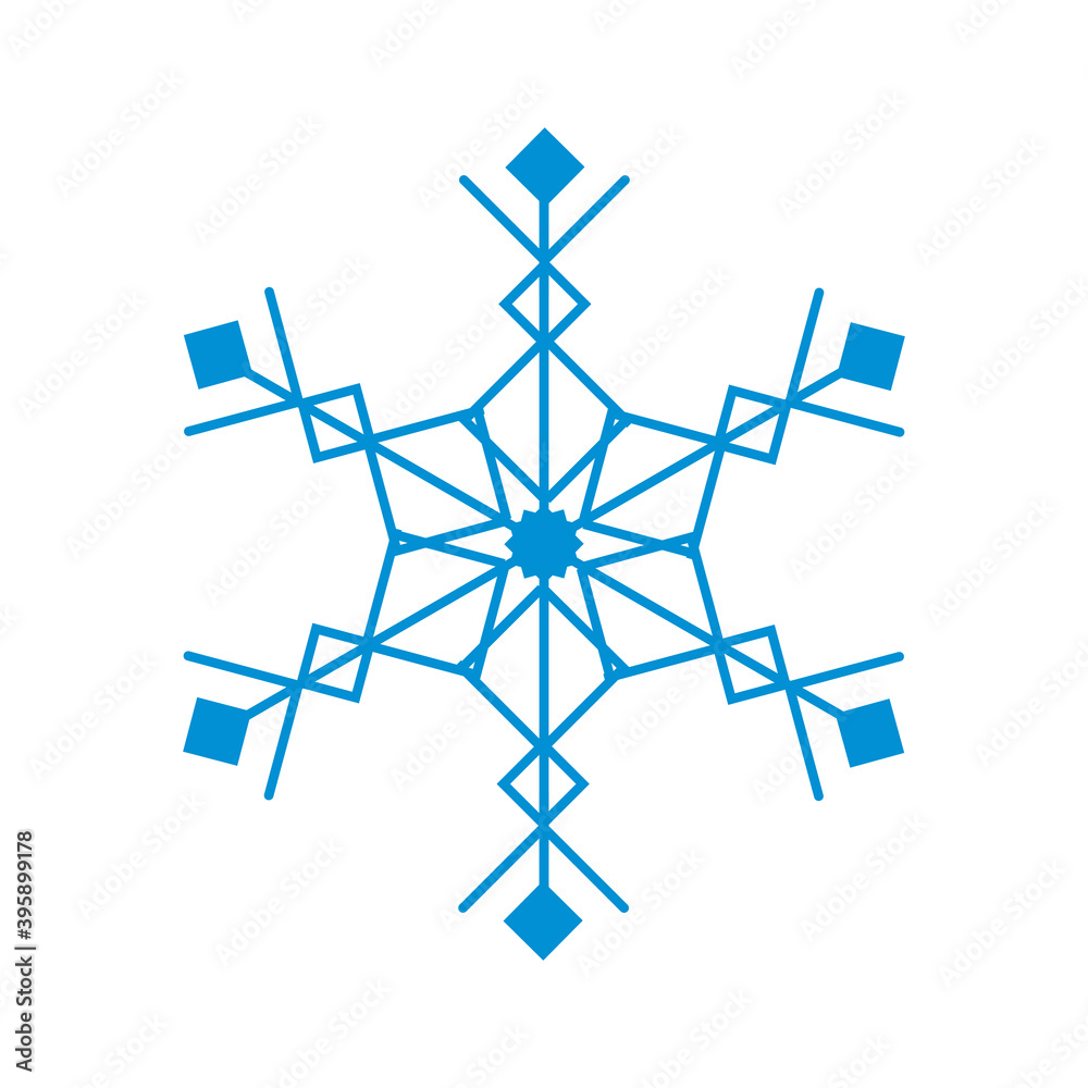 Christmas Snowflake Icon Vector Flat Background Christmas Snowflake Icon Vector Flat Background