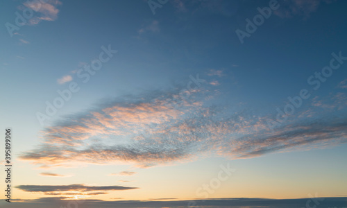 Beautiful vibrant sunrise skyscape for use as composite element background